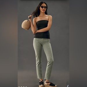 NWT Paige X Anthropologie Cindy Seamed High Rise‎ Straight Leg Jeans Stretch